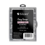 Silcare Easy Shape Polygel formy do akrylożelu Clear Dual Almond 100szt.
