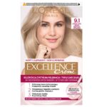 Excellence Creme farba do włosów 9.1 Bardzo Jasny Blond Popielaty