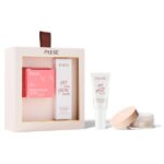 All About The Base 01 zestaw rozświetlający krem do twarzy 30ml + sypki puder jęczmienny 10g