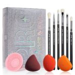 Beauty Kit zestaw pędzli i gąbeczek szkatułka T504 10szt